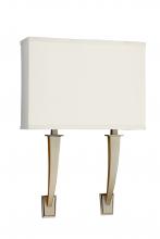 AFX Lighting, Inc. SHS121814LAJUDACLN - Sheridan LED Sconce - Champagne Finish - White Linen Shade