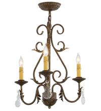 2nd Avenue Designs White 115925 - 18" Wide French Elegance 3 Light Chandelier