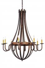 2nd Avenue Designs White 129824 - 42" Wide Barrel Stave Madera 8 LT Chandelier