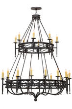 2nd Avenue Designs White 152111 - 70"W Gina 24 LT Two Tier Chandelier