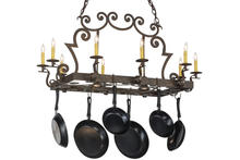 2nd Avenue Designs White 153216 - 48"L Tourelle 10 LT W/Downlights Pot Rack