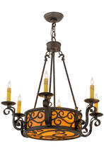 2nd Avenue Designs White 161588 - 26" Wide Delano 6 Light Chandelier