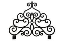 2nd Avenue Designs White 162817 - 36"W X 32"H Fleur-de-lis Fireplace Screen