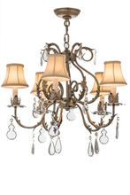 2nd Avenue Designs White 167681 - 24"W Chantilly 5 LT Chandelier