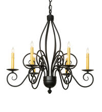 2nd Avenue Designs White 227498 - 28" Wide Squire 6 Light Chandelier