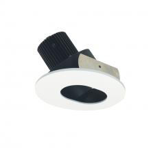 Nora NIO-4RSL27QBMPW - 4" Iolite LED Round Adjustable Slot Aperture, 10-Degree Optic, 800lm / 12W, 2700K, Black Slot