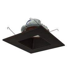 Nora NLCBC2-65627BZBZ/10 - 6" Cobalt Click LED Retrofit, Square Reflector, 1000lm / 12W, 2700K, Bronze Reflector / Bronze