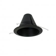 Nora NTM-713BBAL - 6" Air-Tight Aluminum Baffle Cone w/ Flange, Black