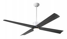 Modern Fan Co. NOU-MWBS-56-EB-271-CC - Nouveau DC Fan; Matte White Finish w/ Brass; 56" Ebony Blades; 17W LED; Wall/Remote Combo Contro