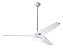 Modern Fan Co. TOR-GW-52-BK-272-002 - Torsion Fan; Gloss White Finish; 52" Black Blades; 20W LED; Fan Speed and Light Control (3-wire)