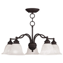 Livex Lighting 1346-07 - 5 Light Bronze Chandelier/Ceiling Mount