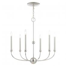 Livex Lighting 46316-35 - 6 Lt Polished Nickel Chandelier