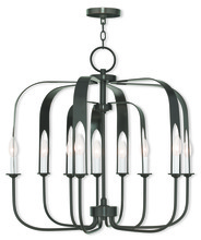 Livex Lighting 51938-92 - 6 Light + 3 Light EBZ Chandelier