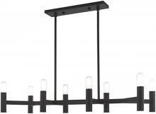 Livex Lighting 51138-04 - 8 Lt Black Linear Chandelier