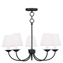 Livex Lighting 5275-04 - 5 Light Black Chandelier/Ceiling Mount