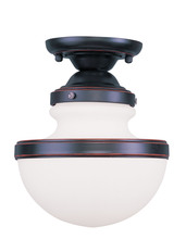 Livex Lighting 5721-67 - 1 Light Olde Bronze Ceiling Mount