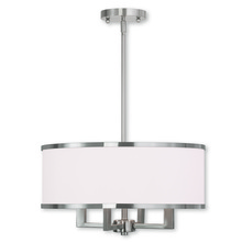 Livex Lighting 62615-91 - 4 Light Brushed Nickel Chandelier