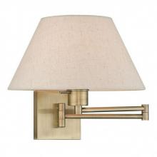 Livex Lighting 40038-01 - 1 Lt Antique Brass Swing Arm Wall Lamp