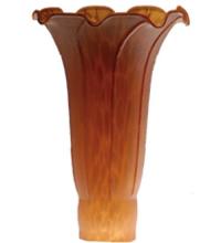 Meyda Green 10208 - 4" Wide X 6" High Amber Pond Lily Shade