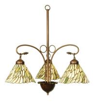 Meyda Green 103042 - 24"W Willow Jadestone 3 LT Chandelier