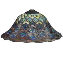 Meyda Green 10674 - 16" Wide Tiffany Peacock Feather Shade