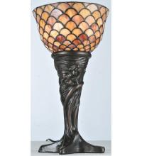 Meyda Green 108935 - 14"H Tiffany Fishscale Mini Lamp