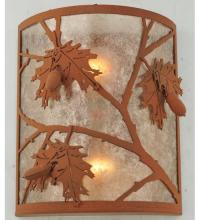 Meyda Green 110931 - 10" Wide Oak Leaf & Acorn Wall Sconce