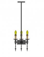 Meyda Green 111646 - 8"W Warwick 3 LT Mini Pendant