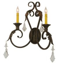 Meyda Green 116398 - 19"W Josephine 2 LT Wall Sconce