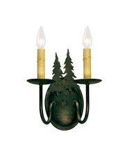 Meyda Green 120783 - 11" Wide Double Pine Tree 2 Light Wall Sconce