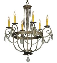 Meyda Green 133148 - 28.5"W Antonia 6 LT Crystal Chandelier