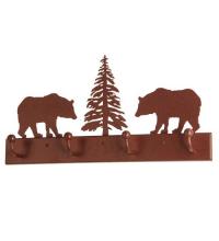 Meyda Green 134177 - 24"L Bear on the Loose 4 Hooks Coat Rack