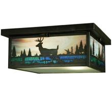 Meyda Green 136989 - 16" Square Deer Creek Flushmount