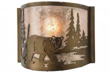 Meyda Green 148036 - 12" Wide Bear at Lake Wall Sconce