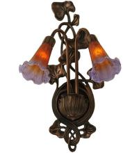 Meyda Green 16637 - 11"W Amber/Purple Pond Lily 2 LT Wall Sconce