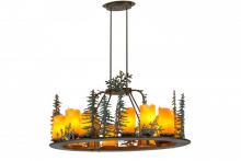 Meyda Green 174864 - 42" Long Tall Pines 12 Light Oblong Chandelier