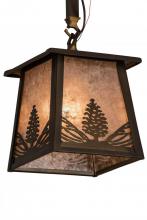 Meyda Green 182068 - 7" Square Mountain Pine Mini Pendant