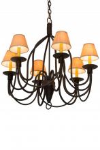 Meyda Green 185646 - 30"W Bell 6 LT Chandelier