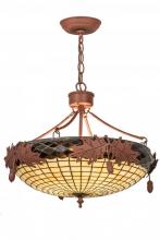 Meyda Green 187594 - 20" Wide Greenbriar Oak Inverted Pendant