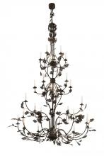 Meyda Green 189564 - 72" Wide Oak Leaf 25 Light Chandelier