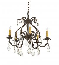 Meyda Green 199258 - 24" Wide Chantilly 5 Light Chandelier