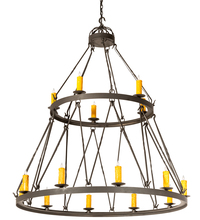 Meyda Green 204942 - 60" Wide Lakeshore 15 Light Two Tier Chandelier