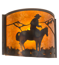 Meyda Green 213955 - 12" Wide Cowboy Wall Sconce