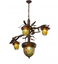 Meyda Green 216420 - 48" Wide Acorn Branch 4 Light Cascading Chandelier