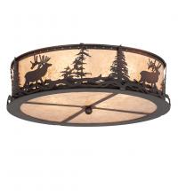 Meyda Green 225429 - 22" Wide Elk at Dusk Flushmount