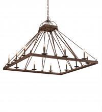 Meyda Green 234209 - 60" Square Retreat 12 Light Chandelier