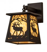 Meyda Green 237280 - 7" Wide Elk at Dawn Hanging Wall Sconce