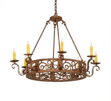 Meyda Green 246220 - 36" Wide Delano 8 Light Chandelier