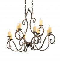 Meyda Green 247230 - 48" Long Clifton 10 Light Oblong Chandelier