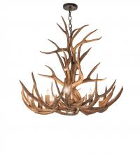 Meyda Green 247856 - 34" Wide Antlers Elk & Mule Deer 8 Light Chandelier